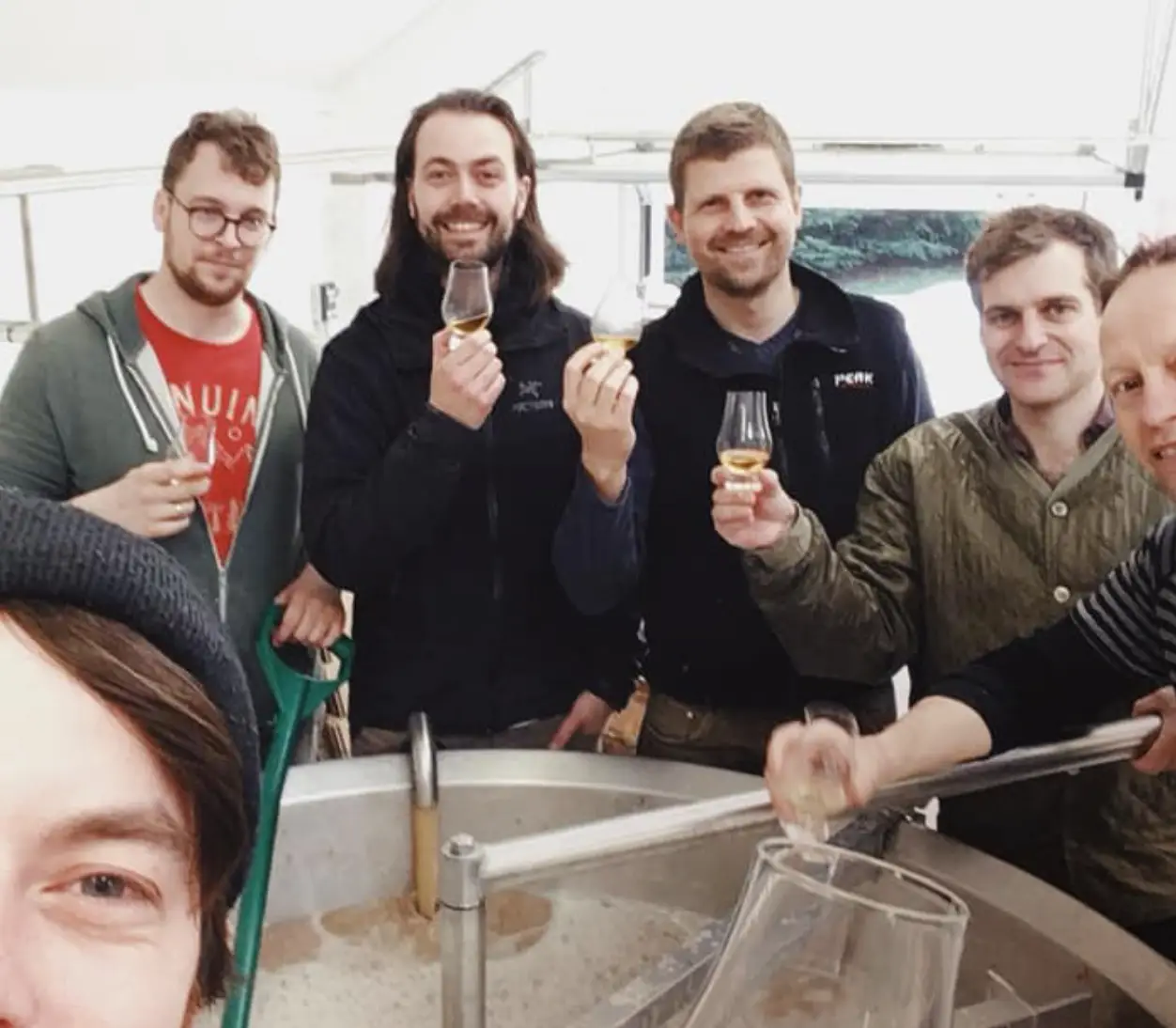 Mæskning på Sall Whisky Distillery
